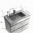Integrated engineered solid surface basin WITHOUT drain and faucet-135286268