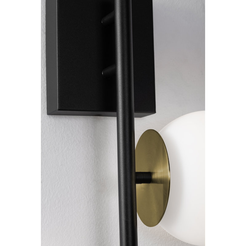 Arren - LED Sconce - Black/Light Antique Brass, Black/Light Antique Brass