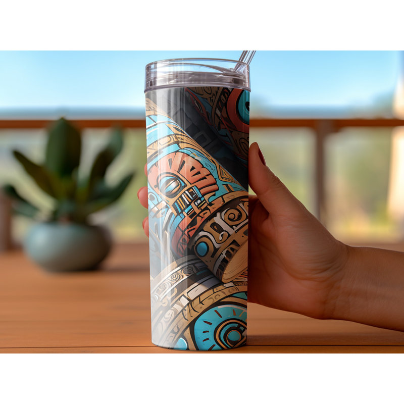 Choose Handmade Tumblers 591ml Vacuum Insulated Stainless Steel (18/8) Travel Tumbler with Straw