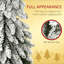 Arbres de Noël en forme de Downswept, arbres de Noël artificiels minces, avec branches givrées, lumières blanc chaud ou DEL colorées