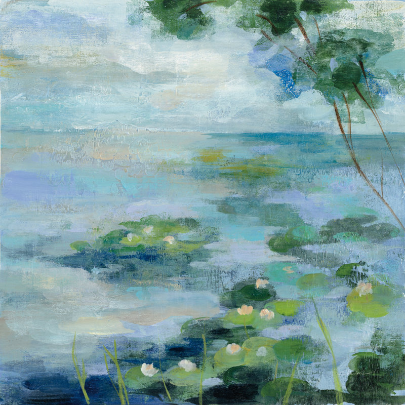 Lily Pond II, H 12 po x l 12 po, Non, Toile tendue