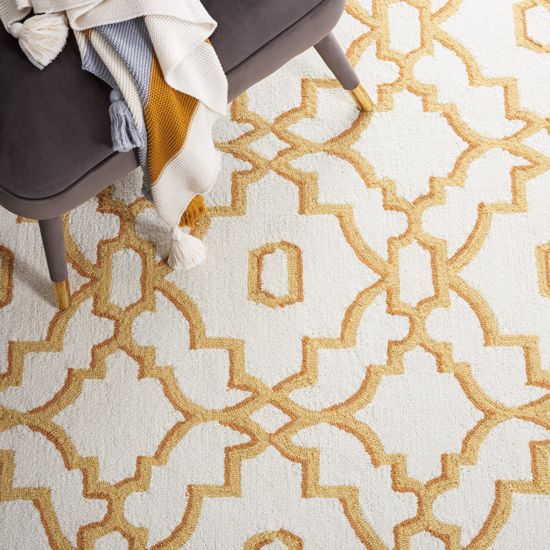 Maeve Hand Hooked Performance Geometric Rug, Rectangle 3'6" x 5'6"