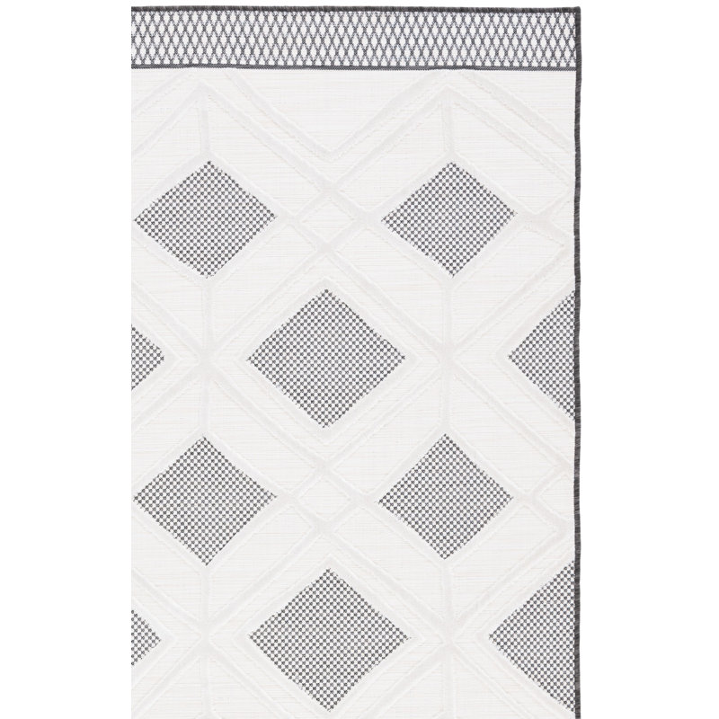 Tapis d'intérieur / extérieur à motif géométrique Kenenth Performance, Rectangle 9 pi x 12 pi