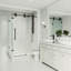 Cabine de douche coulissante sans cadre avec verre transparent 3/8 et base Winslow l 48 po x P 36 po x H 80 po-50877756-50877760