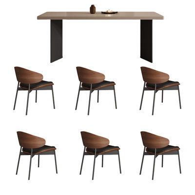 High-end dining table and chair combination.