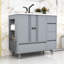 Meuble-lavabo de salle de bain avec lavabo et tiroirs de rangement-199098783