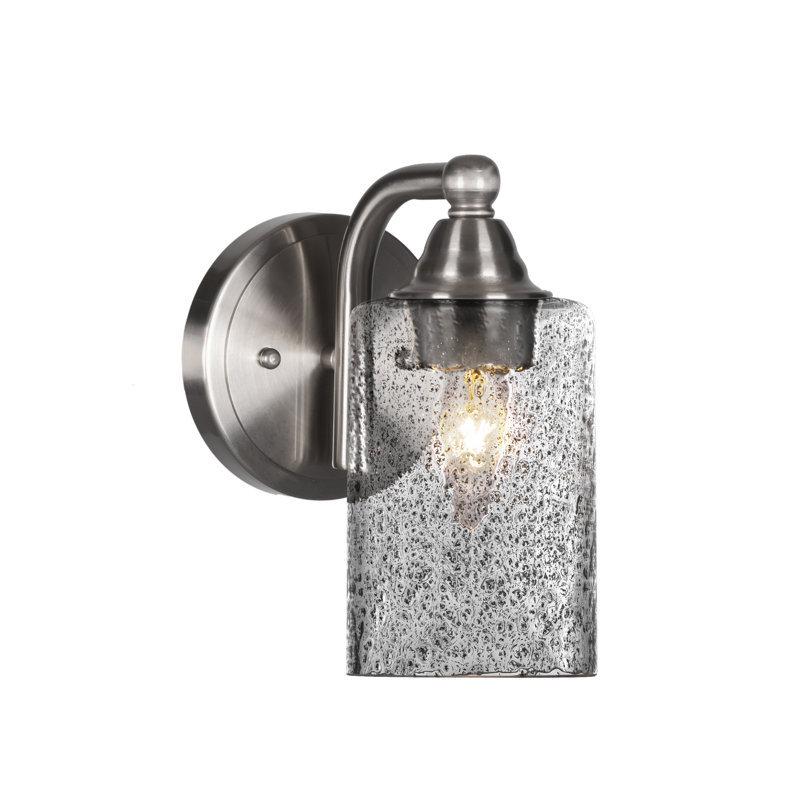 Michell 1-Light Wall Sconce, Matte Black/Brushed Nickel