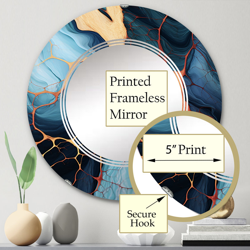 Miroir mural rond Kollman, 24 po x 24 po