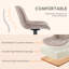 Chaises de salle à manger pivotantes rembourrées et capitonnées en cuir avec pieds en métal-1223997470