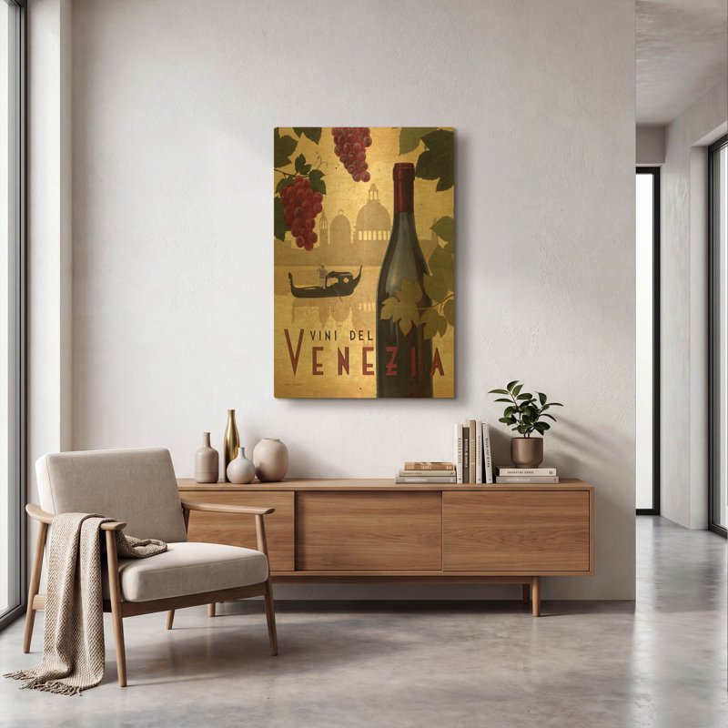  «Wine Festival II» par Marco Fabiano, art mural en métal doré, 24 po x 36 po, 24 po x 36 po