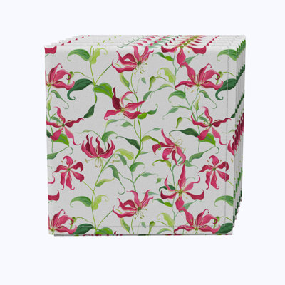 100% Cotton Floral Square Napkin