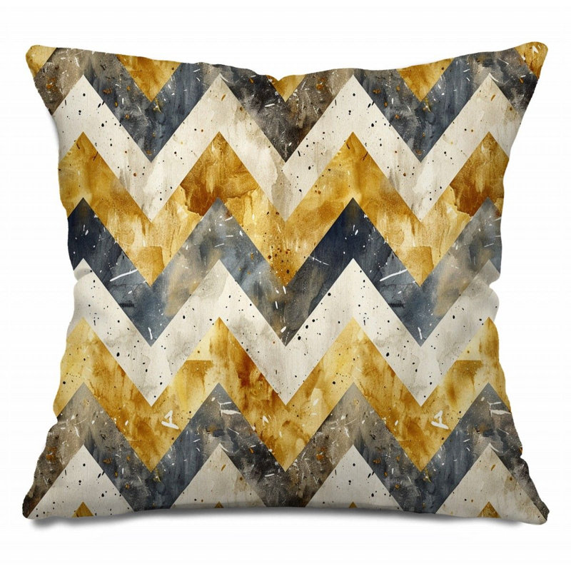 Abstract Throw Pillow, Art  Pillows, 14"H x 14"W