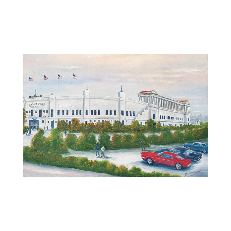Old Soldier Field by Jim Williams - Wrapped Canvas Painting, 20.32cm H x 30.48cm W x 1.91cm D