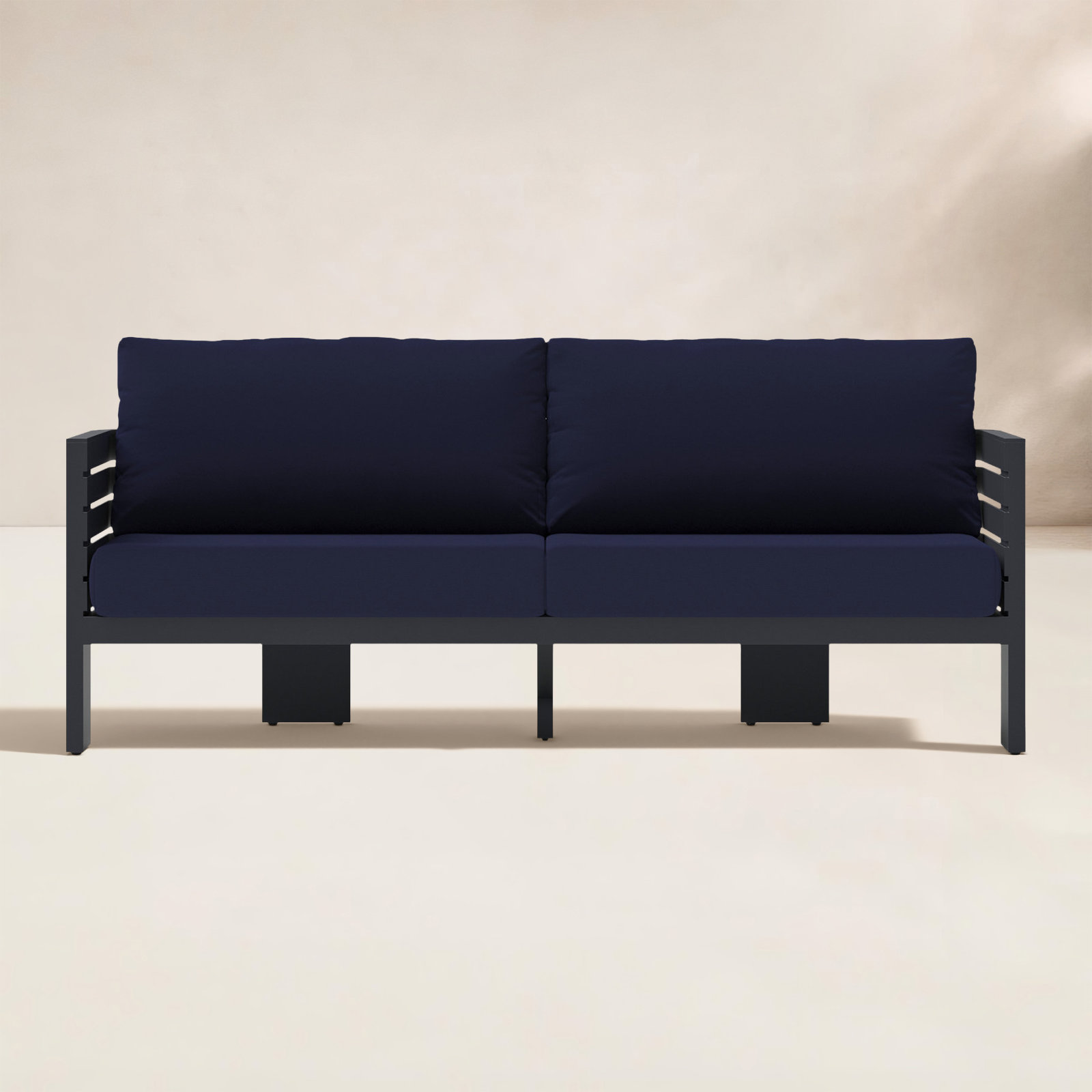 Ari 80" Sunbrella® Patio Sofa, Navy Blue
