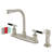 Kingston Brass Kaiser Two-Handle 4-Hole 8" Centerset Kitchen Faucet with Side Sprayer-87217027
