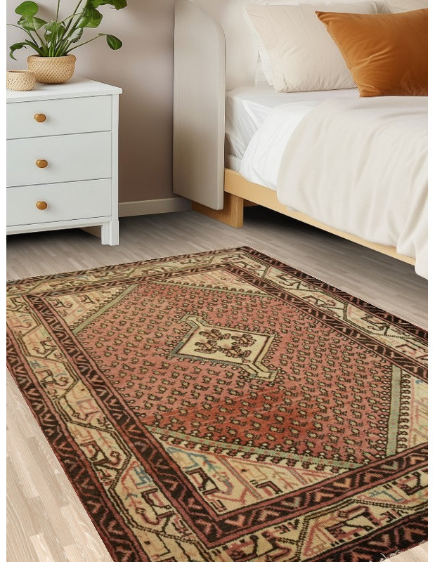 Elegant Geometric Traditional Rug 3x5