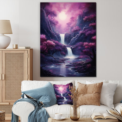 Surréalisme prune cosmique sur toile