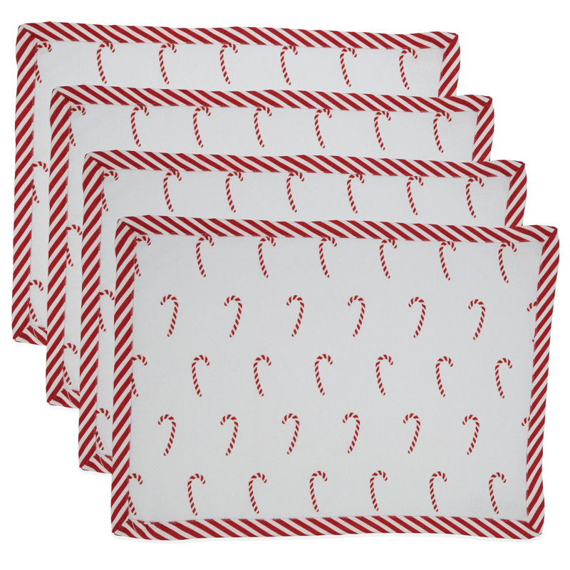Peppermint Collection Polyester No Pattern Rectangle Placemat