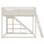 Grand lit mezzanine en bois massif avec tête de lit tapissier, tablettes de rangement et glissoire-1131634861-1131634856