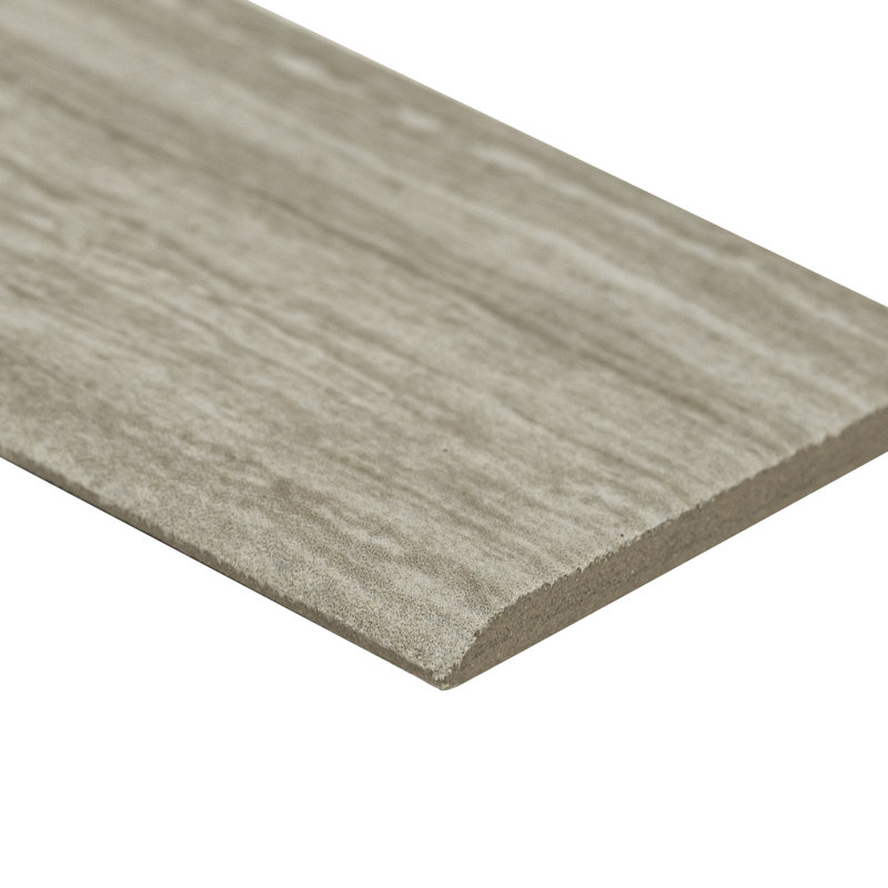 Charisma 18'' L x 3'' W Porcelain Bullnose Tile Trim, Charisma Silver