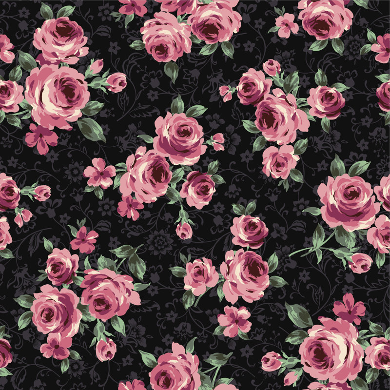 Rose, impression par Daikokue bisu, H 12 po x l 12 po