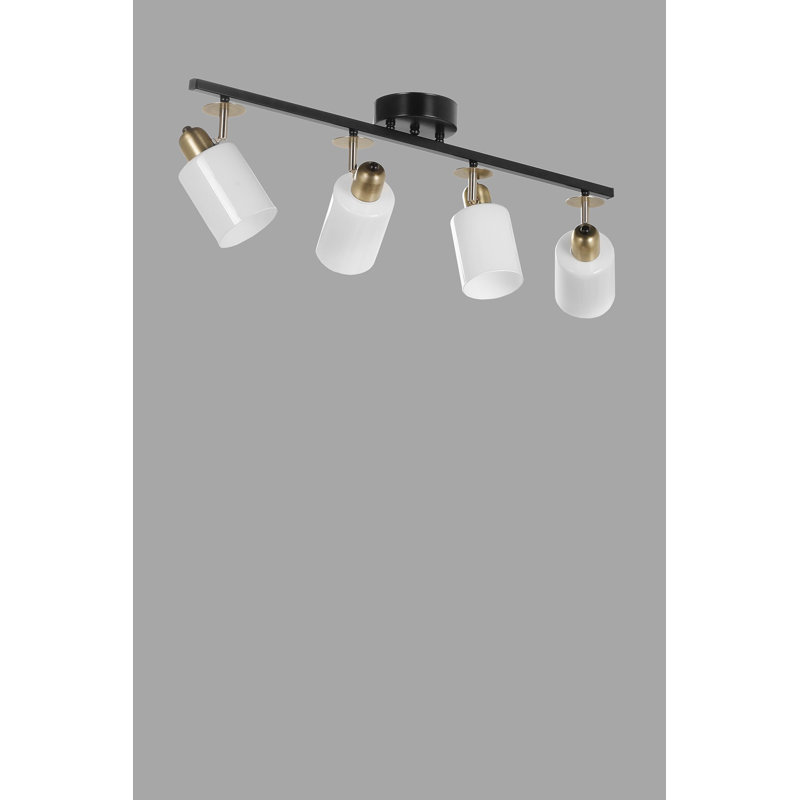 75cm 4 -Light Track Kit, Black/Satin Gold
