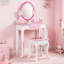 Vanity Desk Set, Makeup Table, Dresser Table Pink