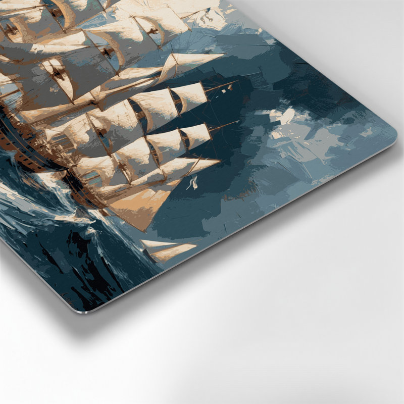 Art mural bleu nautique moderne