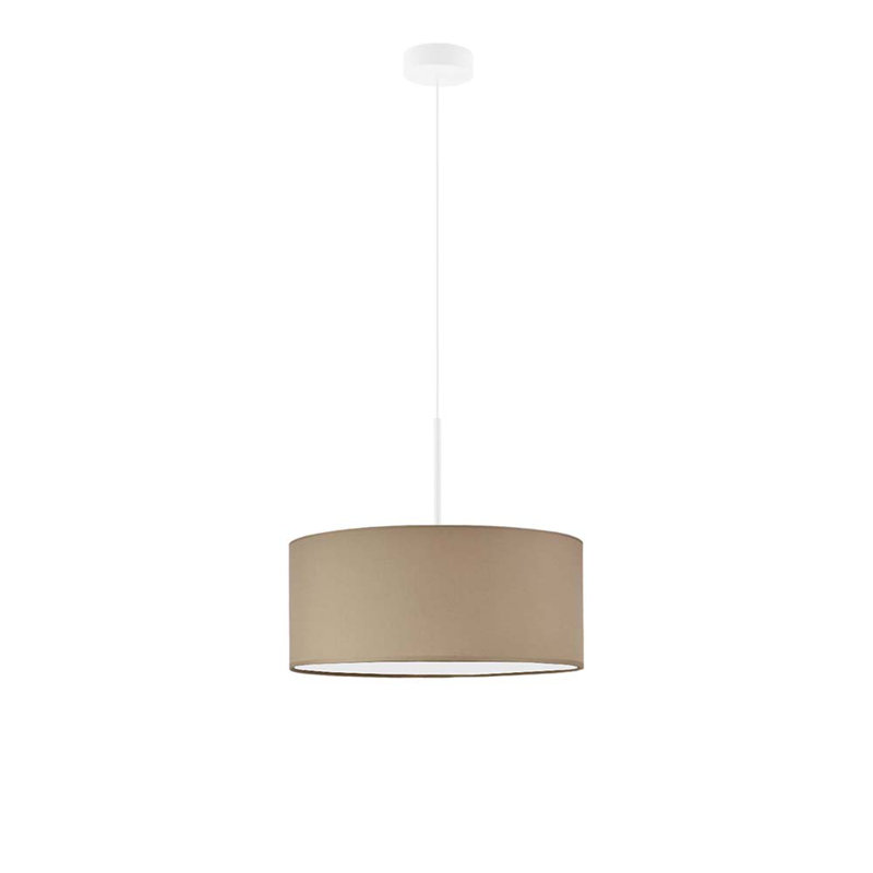 Aubryn 3 - Light Drum Pendant, White, Beige, 120cm H x 40cm W x 40cm D