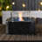 Tabletop Fire Pit With Glass Wind Guard