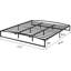 Très grande base de lit très grand - plateforme en métal robuste de 10 pouces, sommier, silencieux, aucun sommier requis, assemblage facile, antidérapant, noir-552983207-552983208-552983204
