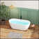 67'' Glossy Acrylic Freestanding Soaking Bathtub With Classic Slotted Overflow And Toe-Tap Drain In Chrome