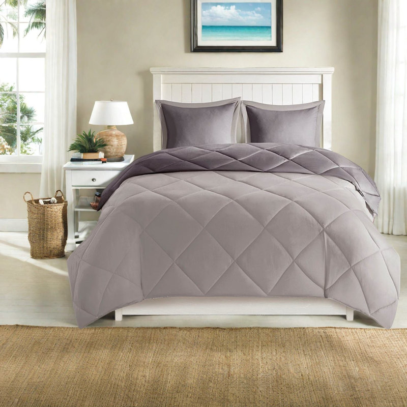 Reversible 3m Scotchgard Bedding Sets, Polyester Comfort With Diamond Quilting For Home