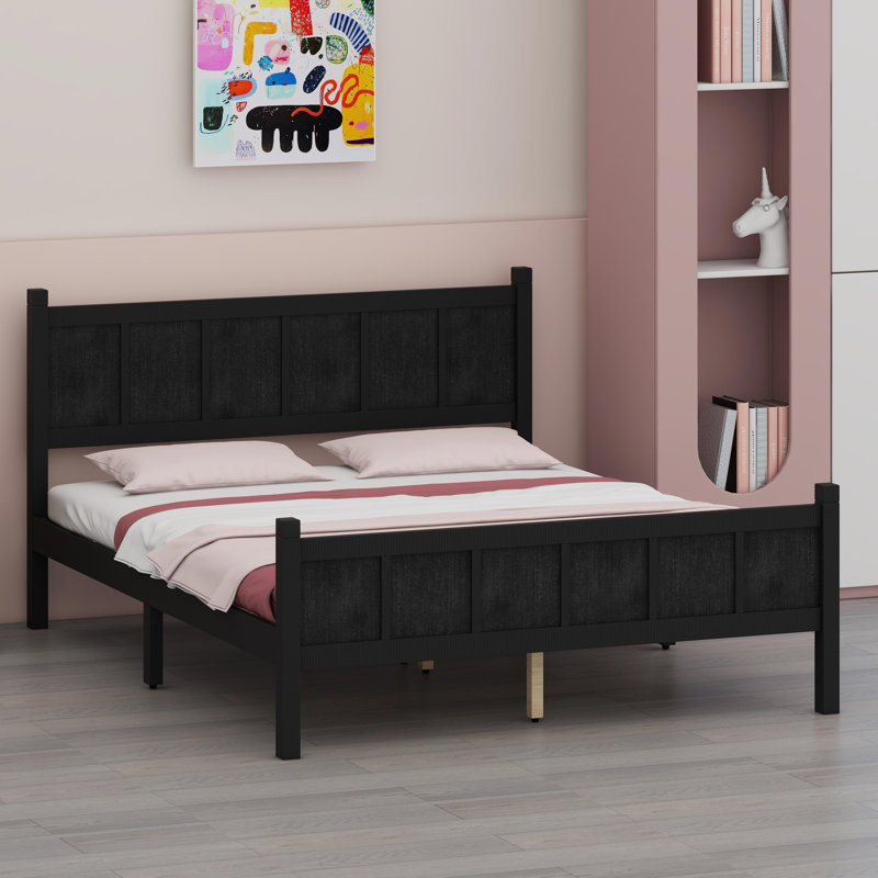Structure de lit minimaliste de style Shaker, Black
