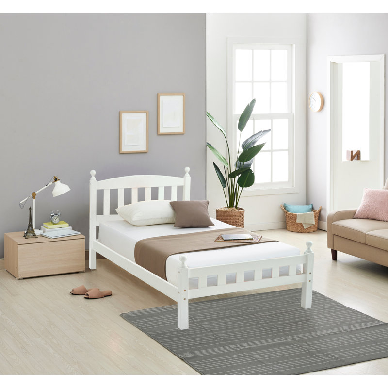 Beeson Solid Wood Bed, Single (3'), White