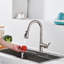 Robinet de cuisine rétractable à poignée simple avec plaque de pont-100865082