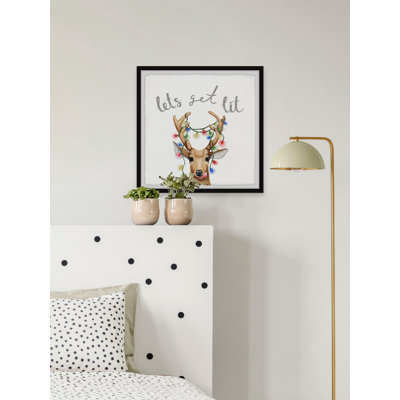 Light-up Antlers - Single Picture Frame Print
