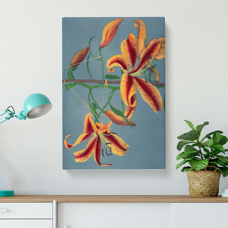 Orange Lilies by Kazumasa Ogawa - Wrapped Canvas, 76cm H x 50cm W x 3cm D