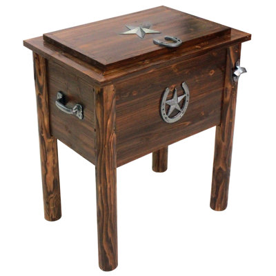 Albanese Loon Peak 54 Quarts Serving Station / Cart Cooler in Brown