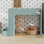 Lit mezzanine avec échelle et tablettes de rangement pratiques-578619513-578619514