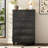 Sevdi 31.5" W 5-Drawer Solid and Manufactured Wood Dresser with Metal Handles-396513627