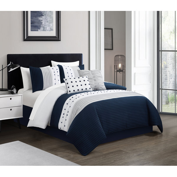 Latitude Run® Abnel Striped Comforter Set & Reviews | Wayfair