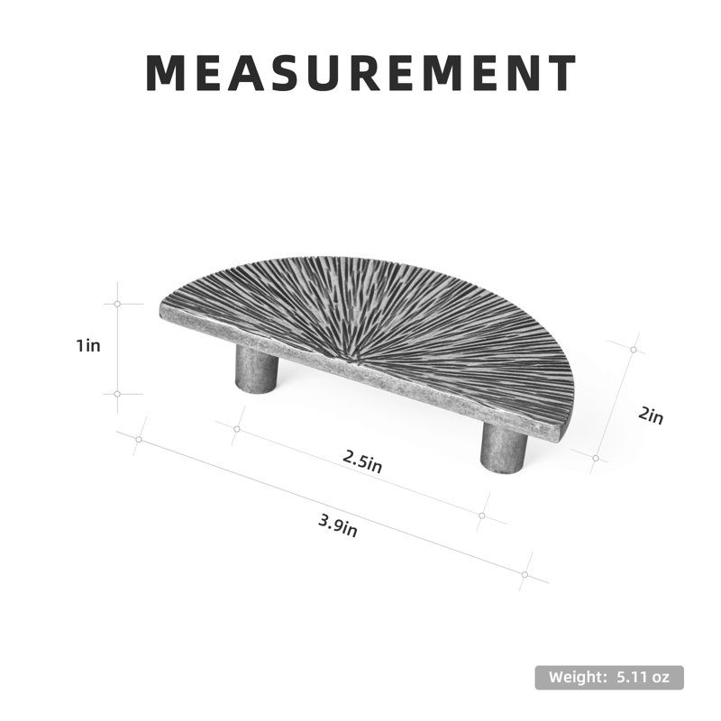 Nouveauté, ensemble de poignées circulaires irrégulières, Argent antique
