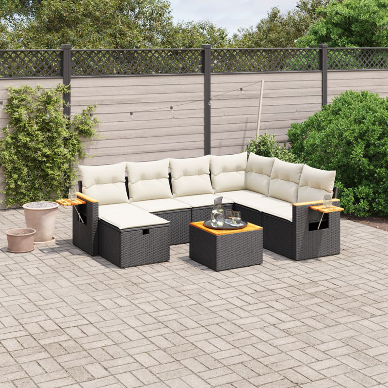 Vidaxl Garden Sofa Set Black