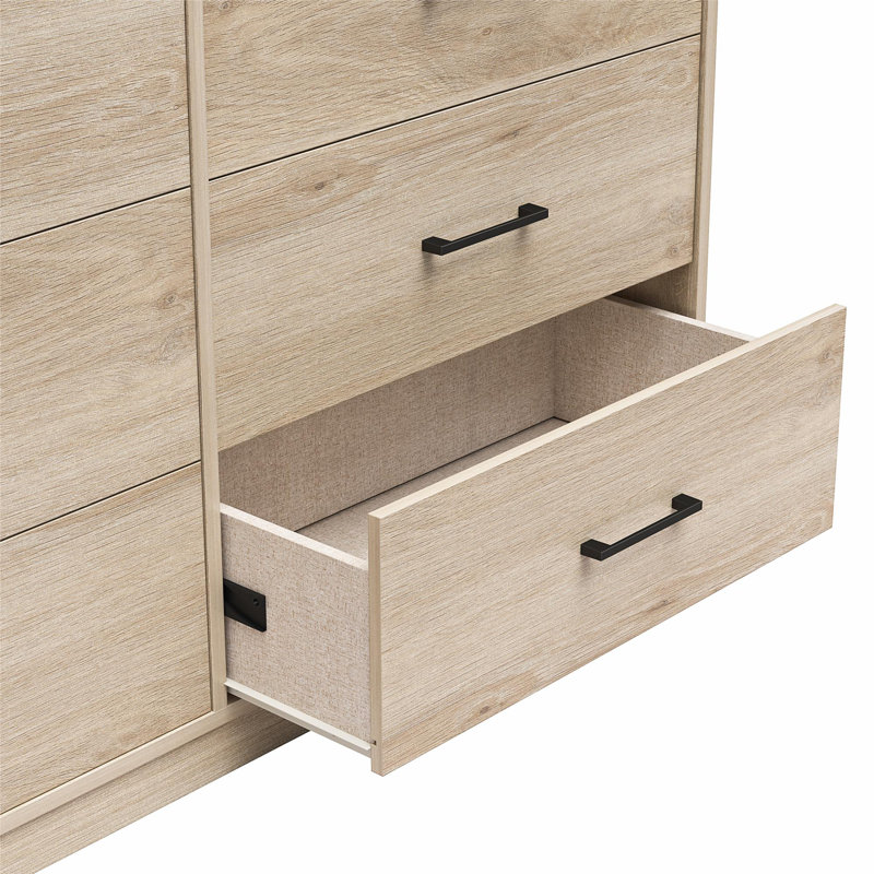 Brez 136cm W 6 - Drawer Chest of Drawers, Light Oak