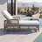 Outdoor Adjustable Reclining Chaise with Armrests & Removable Cushions-147358011