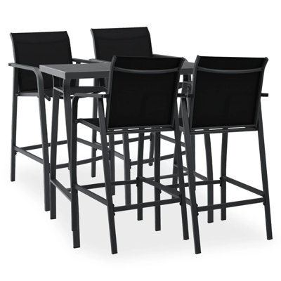 Grabowska 4 - Person Pine Solid Wood Patio Dining Set Rectangular Table