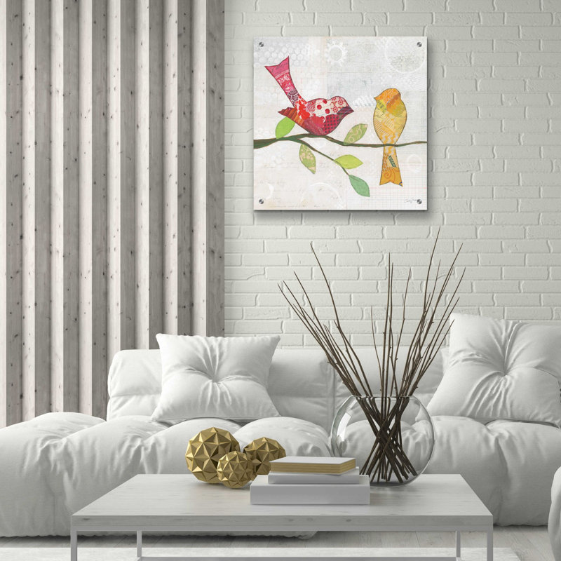 «Catching Up II» par Courtney Prahl, art mural en verre acrylique, H 24 po x l 24 po x P 0,2 po
