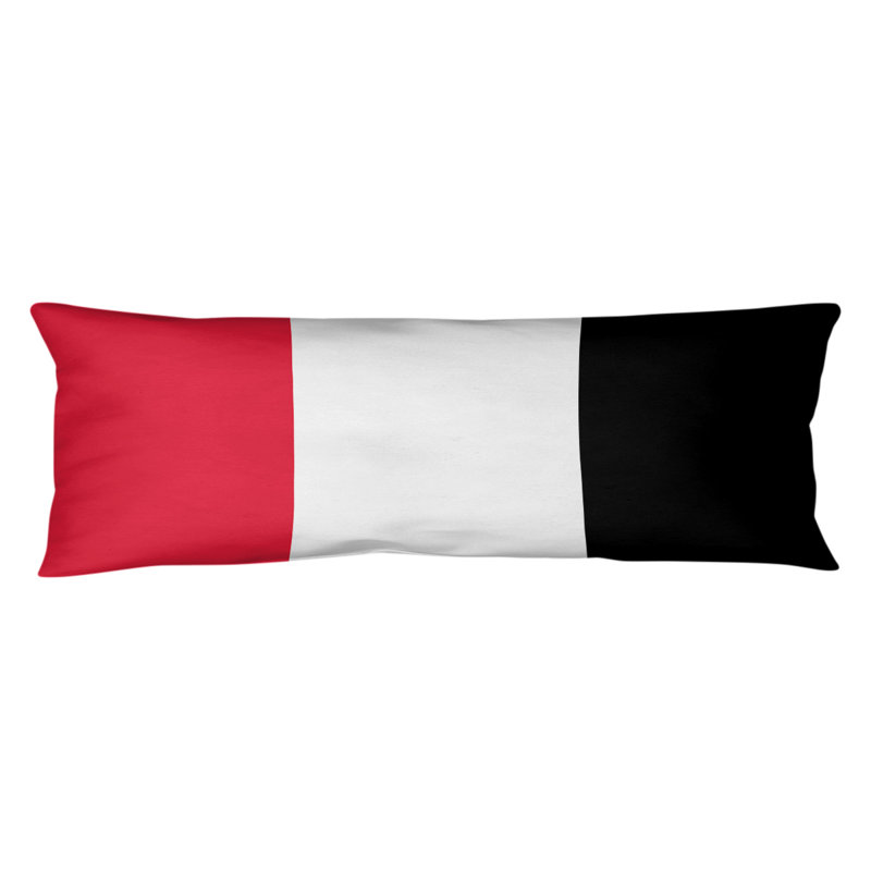 Polyester Medium Pillow, Red/White, Acuff 
