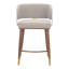 Tabouret de comptoir Brew beige et noyer